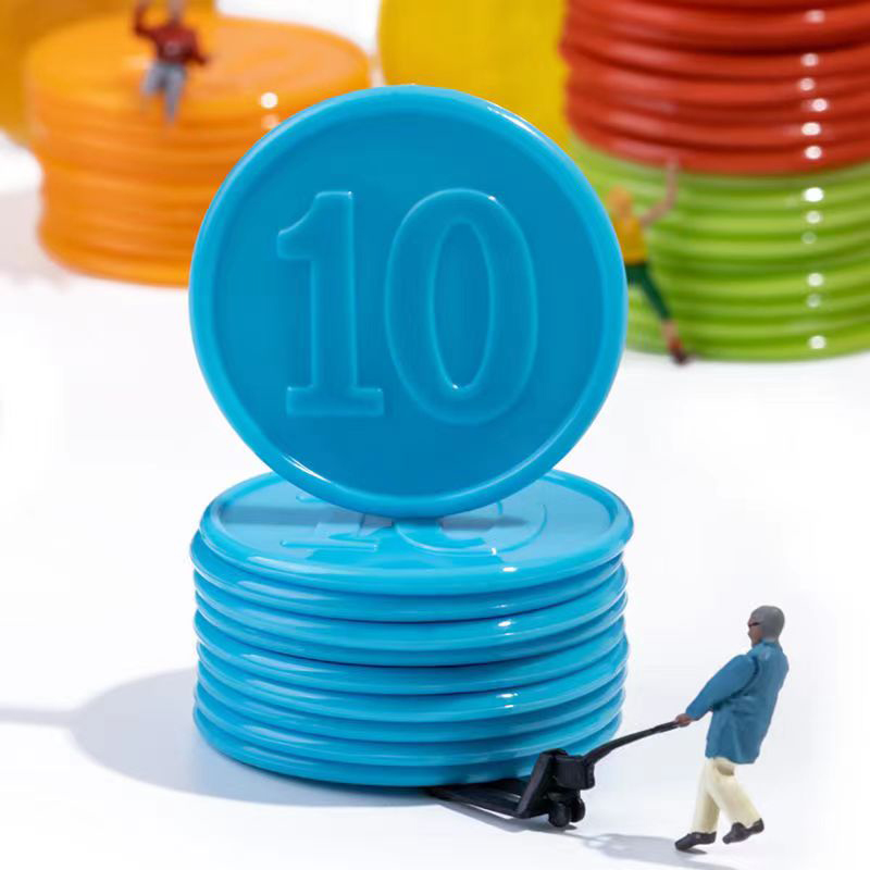 Board Game Zenith - 40 個のポーカーチップ数字付きカウントマーカー 38 ミリメートル数学学習教育玩具子供大人のためのボードゲームアクセサリー