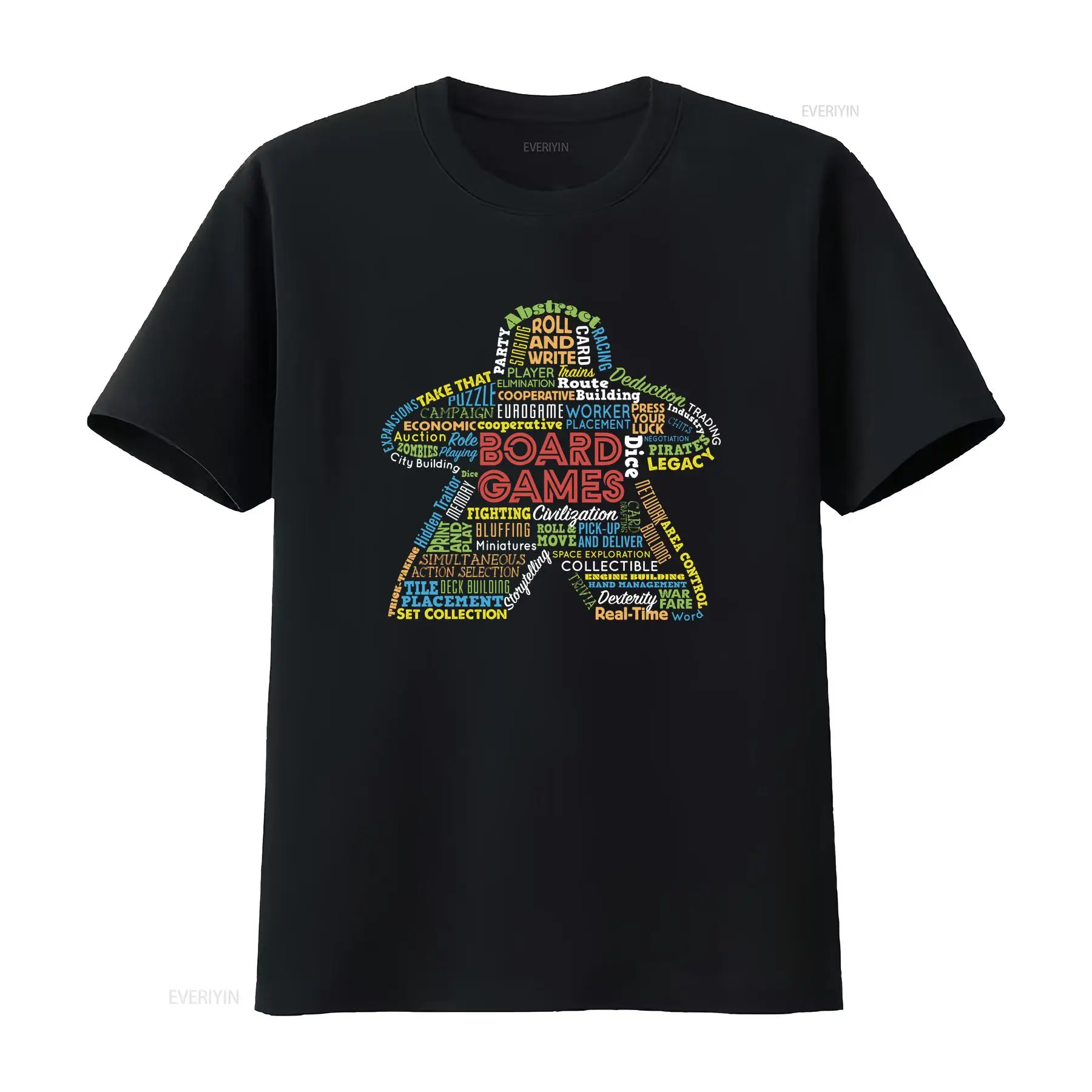 Board Game Vintage - ボードゲームのメカニズム ミープル ゲームの種類 Tシャツ ヴィンテージ ウォッシュ加工