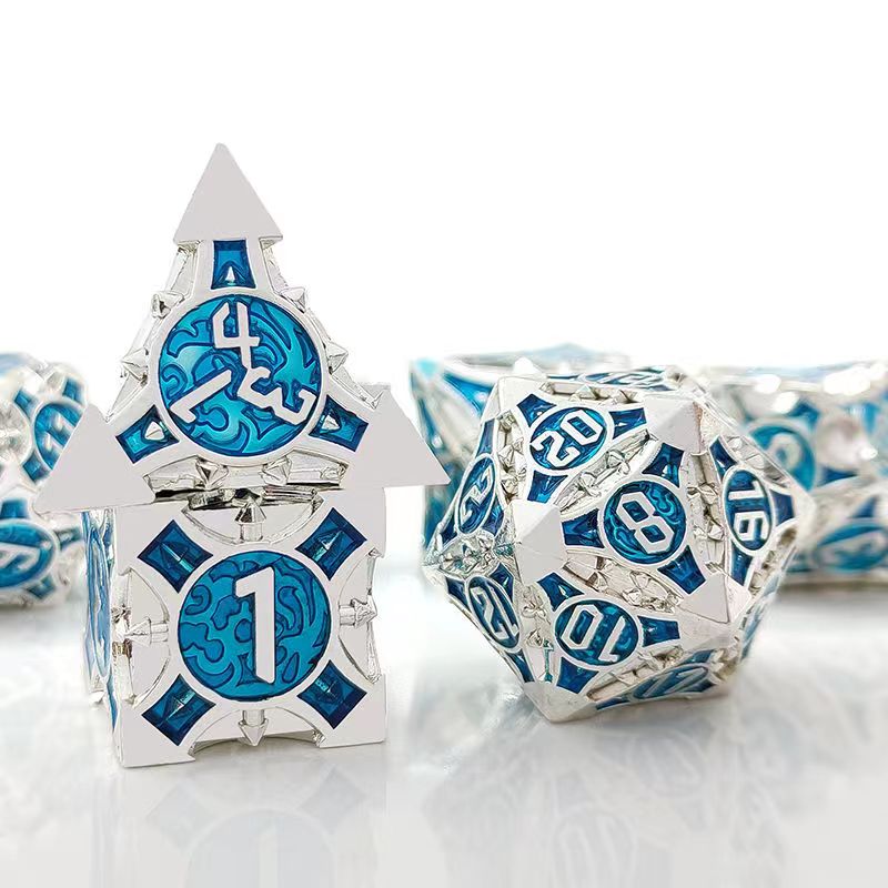 Board Game Rpg - 7ピースのコスプレ衣装,真ちゅう製のゴールドカラーのアクセサリー,ポリプロピレン,ジム付きテーブル/ゲームトレイ,ドラゴン,D4-D20スケール