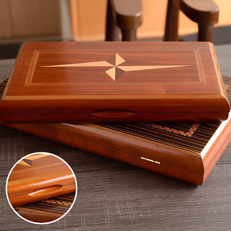 Board Game Zenith - 無垢材バックギャモン 11-19 インチ高級プロフェッショナルチェスセット折りたたみ式大型ボード手作りファミリーテーブルゲームギフト