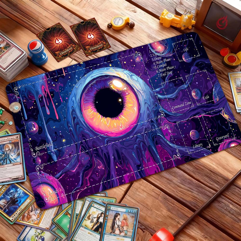 Board Game Monster - 巨大な片目モンスター マジックカード バトルマット TCGプレイマット 滑り止めベース 35X60CM