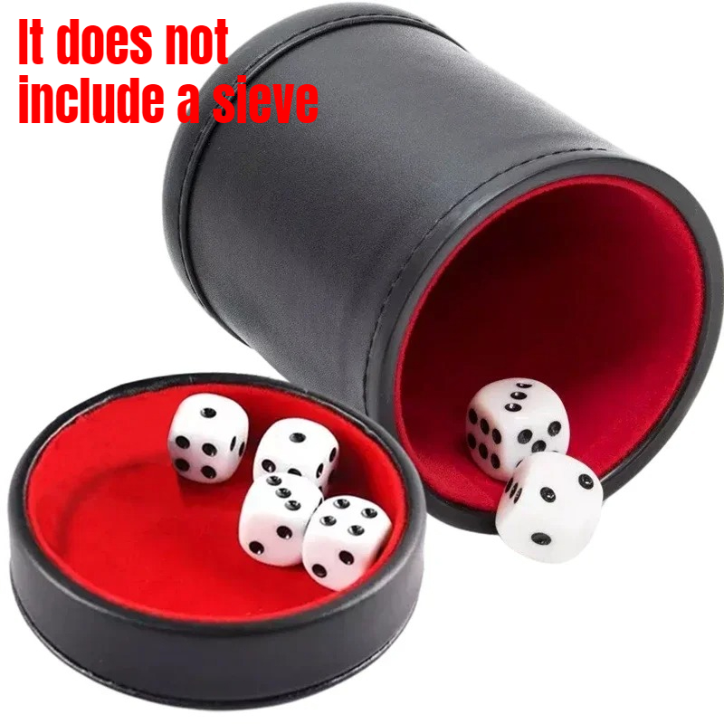 Board Game Yahtzee - 蓋付きダイスカップセット - 緑/赤のフェルト裏地、嘘つきダイス、ファーグル、ヤッツィボードゲーム用の静かな転がり心地