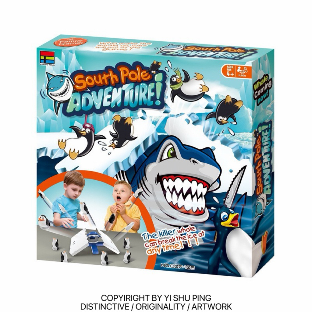 Board Game Multiplayer - サメアタックバランス氷山ペンギンゲームマルチプレイヤーファミリーインタラクティブパズルボード親子卓上パーティートイギフト