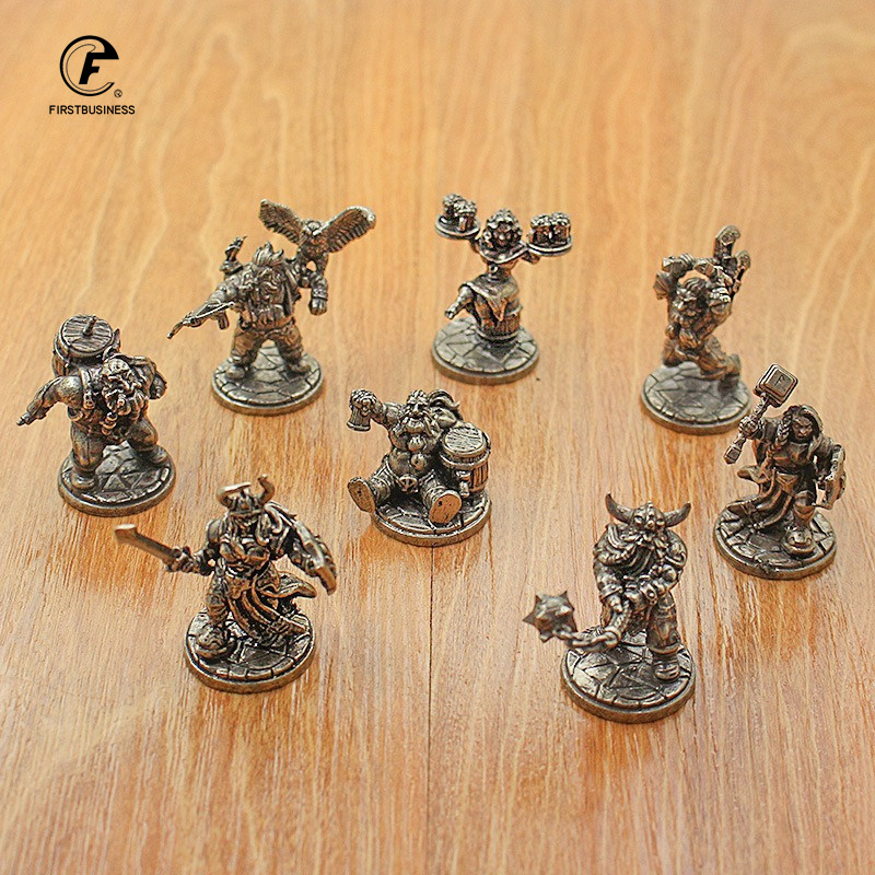 ヴィンテージ白真鍮ミニチュアドワーフ戦士像デスクトップボード - Board Game Vintage のレビューと価格