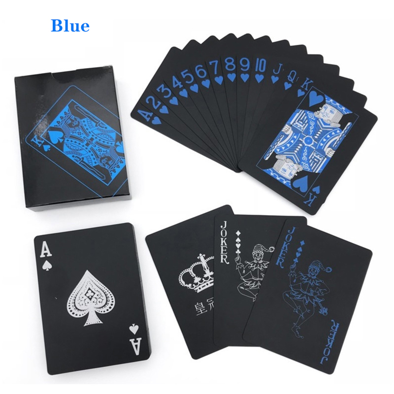 黒のプラスチックトランプ青赤黄トランプセットマジック Dma - Board Game Illustration のレビューと価格