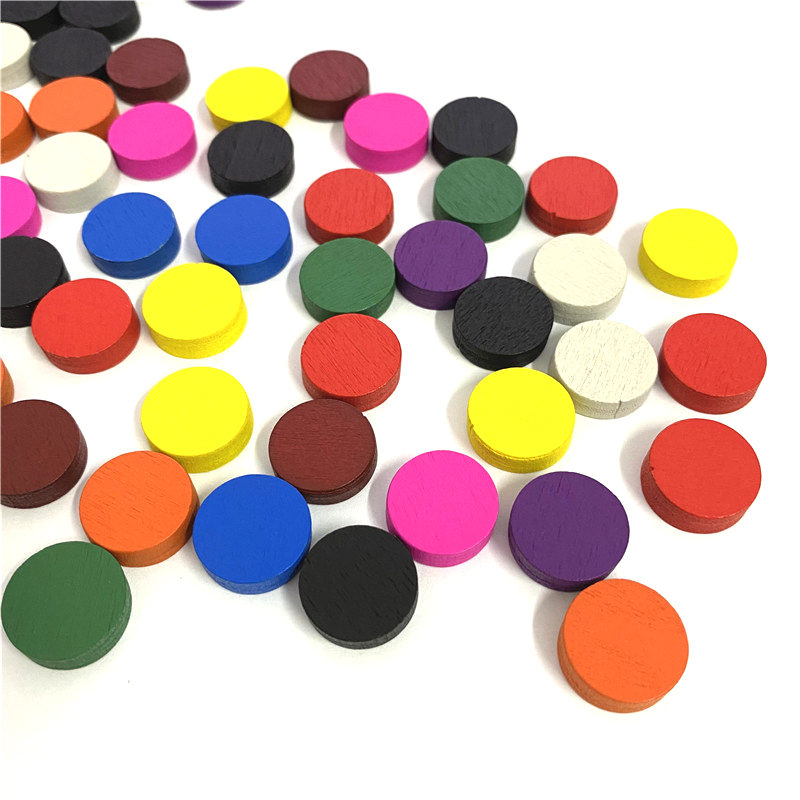 100 個直径 15*5 ミリメートル木製ポーンゲームピース - Board Game Sequence のレビューと価格