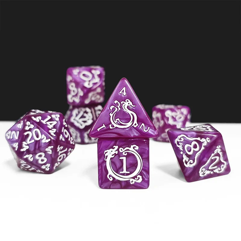 7個セット DND ダイス ドラゴン柄 多面体ダイス ダンジ - Board Game Rpg のレビューと価格