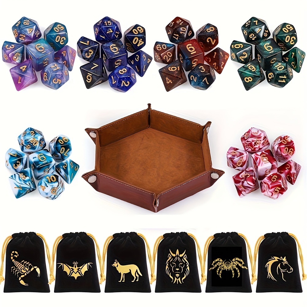 DND 6/8/12面ダイスセット ダブルカラー 多面体ダイ - Board Game Rpg のレビューと価格