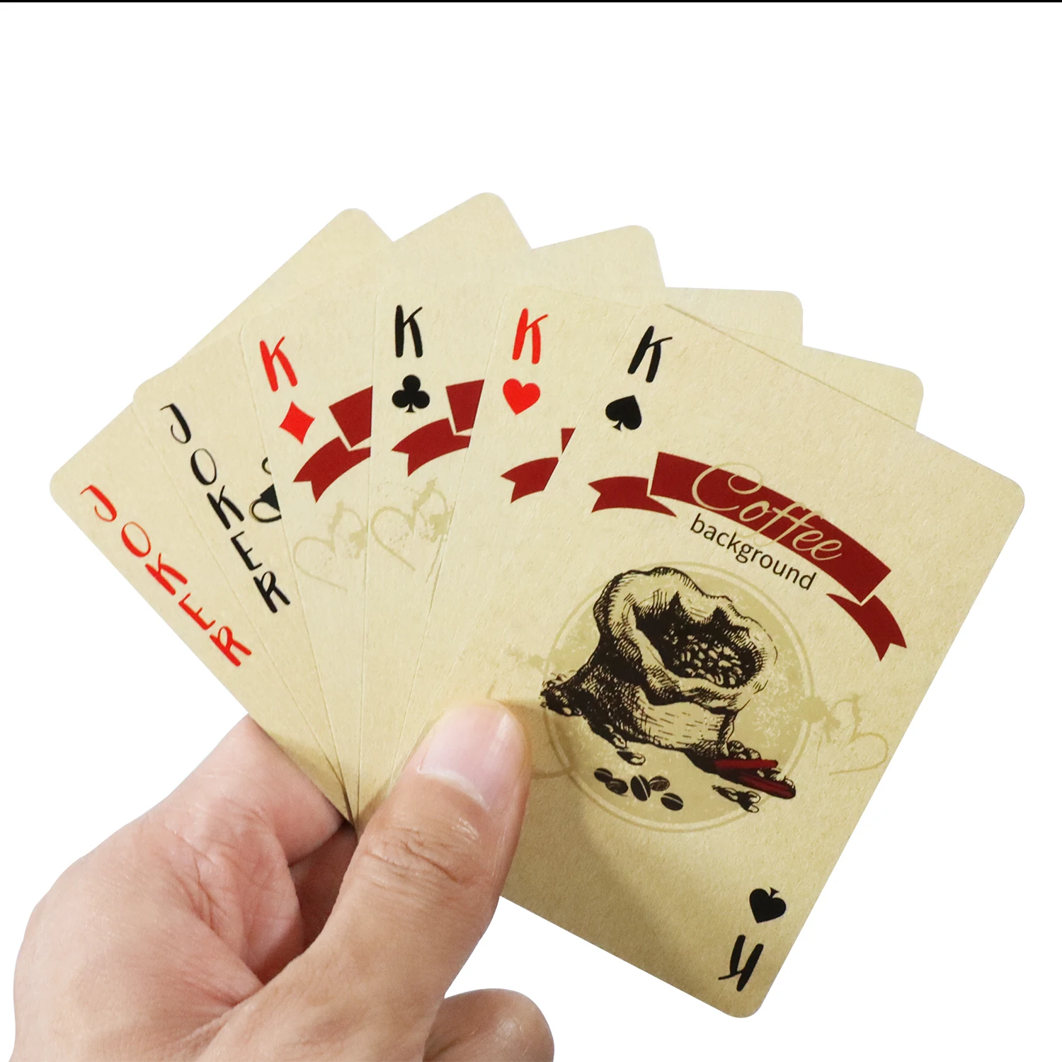 コーヒー用の紙のトランプ,クラシックなポーカーカード,レトロ - Board Game Vintage のレビューと価格