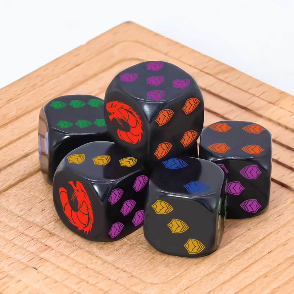 6個入りドラゴンシールドクレスト多面体D6ダイスセットコレク - Board Game Rpg のレビューと価格