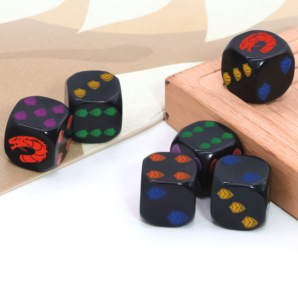 6個入りドラゴンシールドクレスト多面体D6ダイスセットコレク - Board Game Rpg のレビューと価格