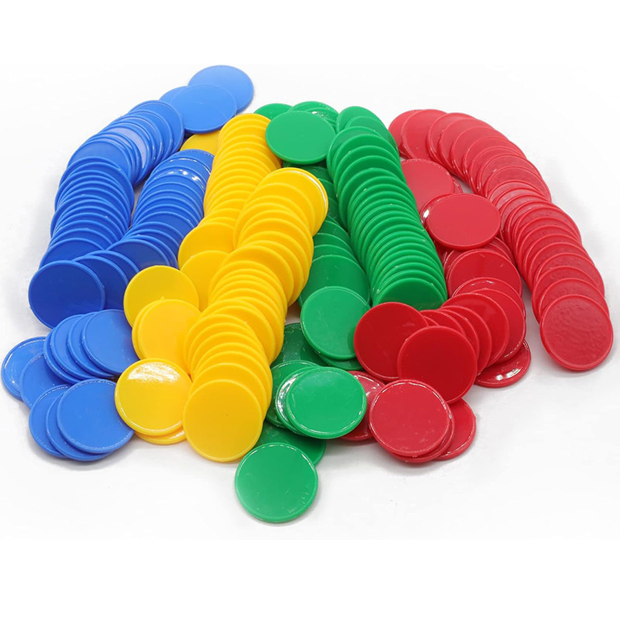 100枚のチップと10個のサイコロセット - 19mm不透明 - Board Game Sequence のレビューと価格