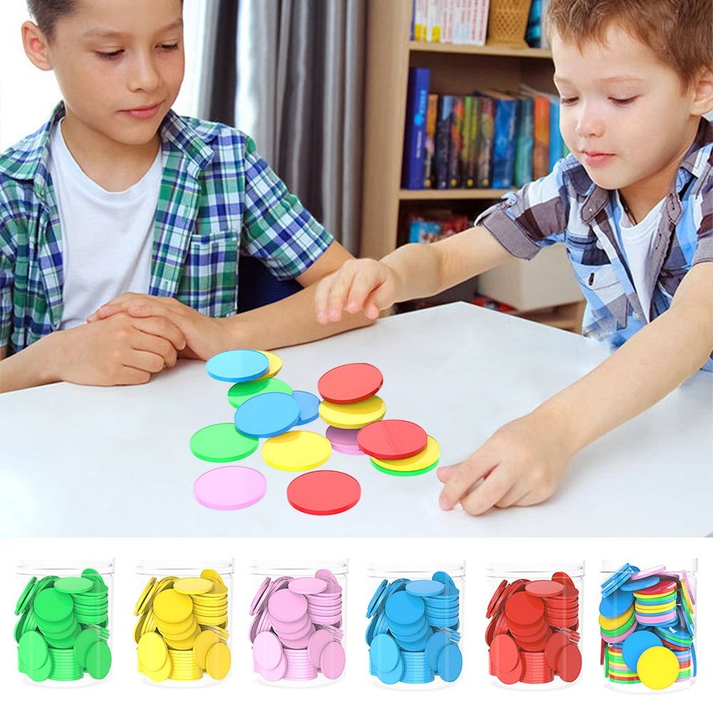 100 個のプラスチック製カウンティングチップ色付きラウンド - Board Game Zenith のレビューと価格